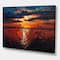 Designart - Romantic Sunset By Lakeside - Farmhouse Canvas Wall Art Print